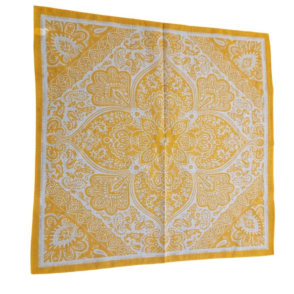 Paisley Bandanas 22"x22" Cotton Square Handkerchiefs Blue Red Yellow 3 Multicolo - Picture 7 of 12